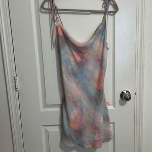 Shop Starlow tie dye mini dress